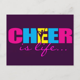 Cartão Postal Púrpura Cheerhead Personalizada
