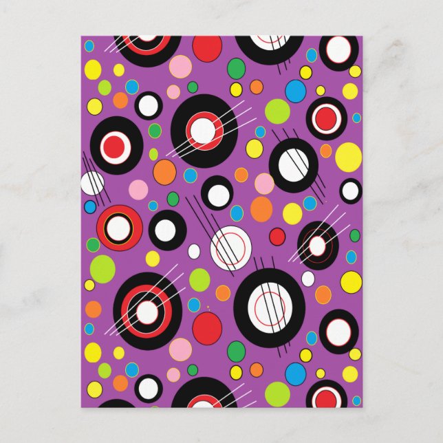 Cartão Postal Púrpura Colorida (Frente)