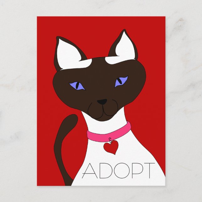 Cartão postal Purr-fect Moira ADOPT (Frente)