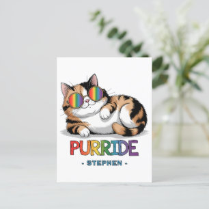 Cartão Postal Purride - Orgulho Gato Legal LGBTQ