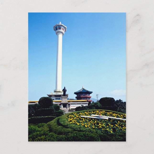 Cartão Postal Pusan Tower, Pusan, Coreia do Sul (Frente)