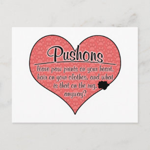 Cartão Postal Pushon Paw Imprime Humor Canino