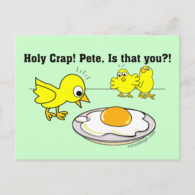 Cartão Postal Puta que pariu! Pete, é você? (Frente)