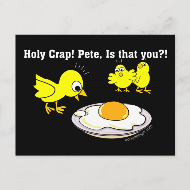 Cartão Postal Puta que pariu! Pete, é você? (Frente)