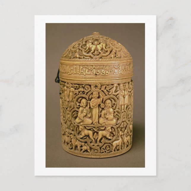 Cartão Postal Pyx com alivio representando os prazeres corajosam (Frente)