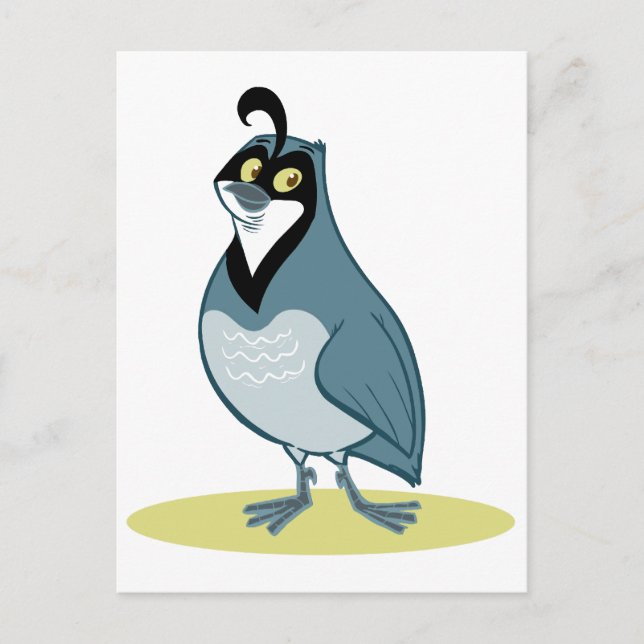 Cartão Postal Q é para Quail (Frente)