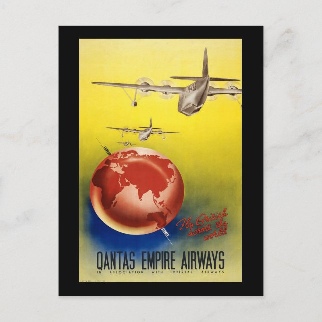 Cartão Postal Qantas Empire Airways (Frente)