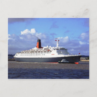 Cartão Postal QE11 No rio Mersey, Liverpool UK