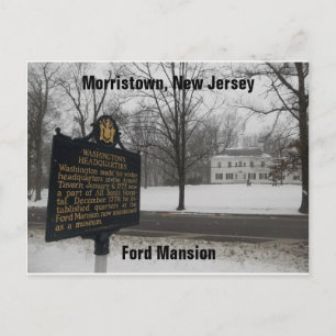 Cartão Postal QG do Gen George Washington 1779-80 Morristown, NJ