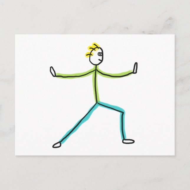 Cartão Postal Qigong Stickman (Frente)