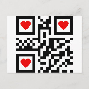 Cartão Postal QR-Code-I-Love-You