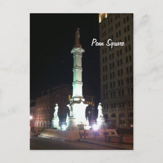 Cartão Postal Quadrado à Noite