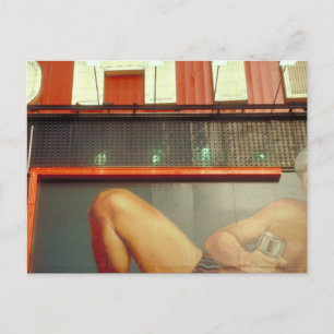 Cartão Postal Quadrado de publicidade de Malhações de construção