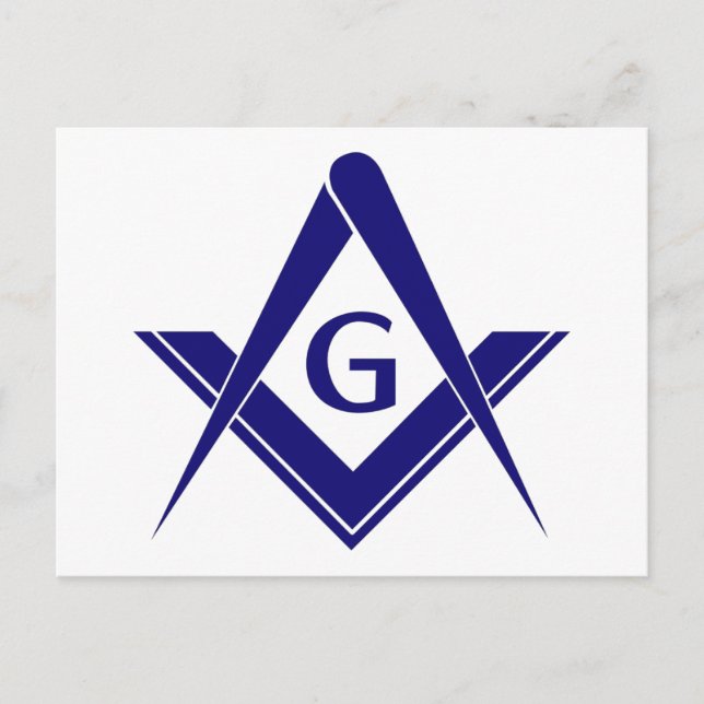 Cartão Postal Quadrado e bússolas modernos (Frente)