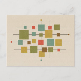 Cartão Postal Quadrados Geométricos MCM - Múltiplo