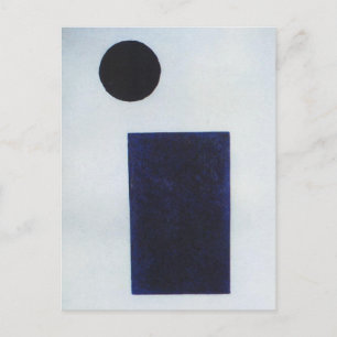 Cartão Postal Quadrilateral e o círculo por Kazimir Malevich