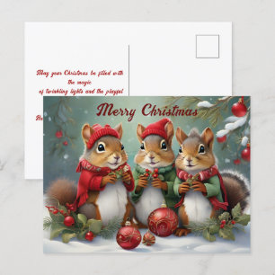 Cartão Postal Quadrinhos de Natal bonitos encantadores