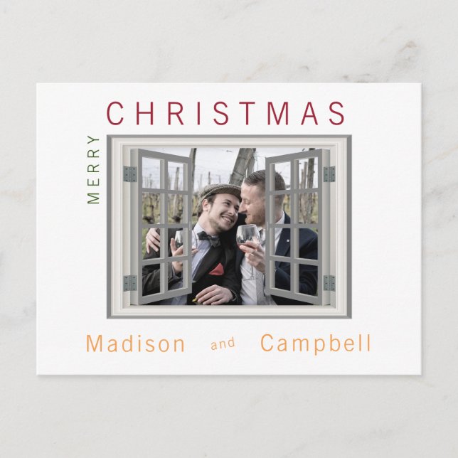 Cartão Postal Quadro de Fotografias da Janela Falsa (Frente)