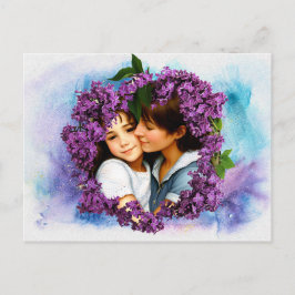 Cartão Postal Quadro de Fotografias Personalizadas Lilacs da Pla