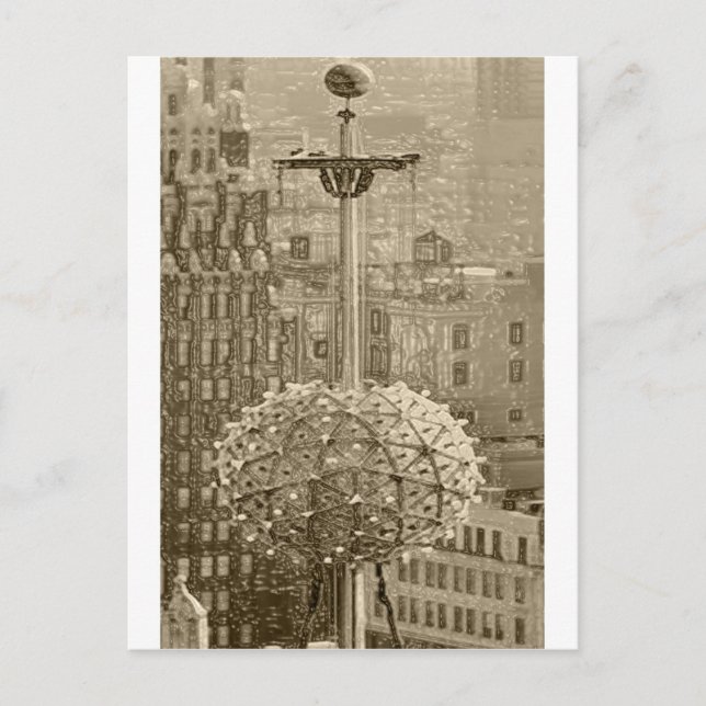 CARTÃO POSTAL QUADRO DE TEMPO DE VINTAGEM (Frente)