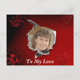 Cartão Postal Quadro do Coração Vermelho