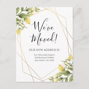 Cartão Postal Quadro Geométrico dos Limões de Anúncio em Movimen