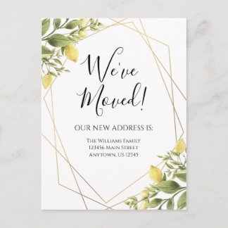 Cartão Postal Quadro Geométrico dos Limões de Anúncio em Movimen