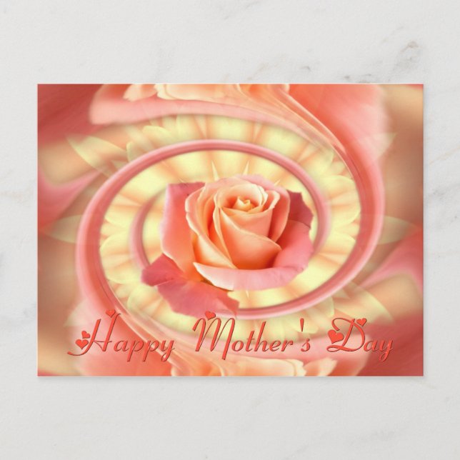 Cartão Postal quadro giratório de rosa (Frente)