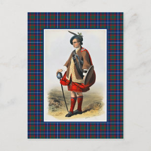 Cartão Postal Quadro Tartan de Ilustração de Ilustração de V