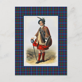 Cartão Postal Quadro Tartan de Ilustração de Ilustração de Vinta