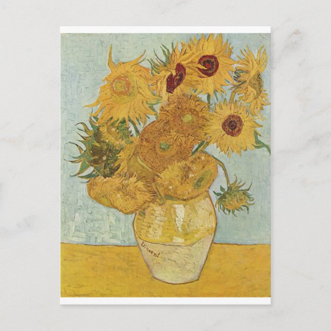 Cartão Postal Quadros de Van Gogh: Van Gogh Sunflower (Frente)
