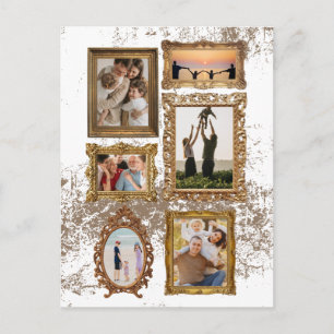 Cartão Postal Quadros Vintage Personalizáveis - com poema famili