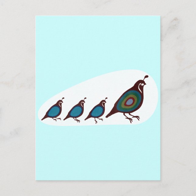 Cartão Postal Quail (Frente)