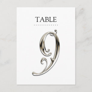 Cartão Postal Quaisquer Números de Tabela de Cores Prata de Rico