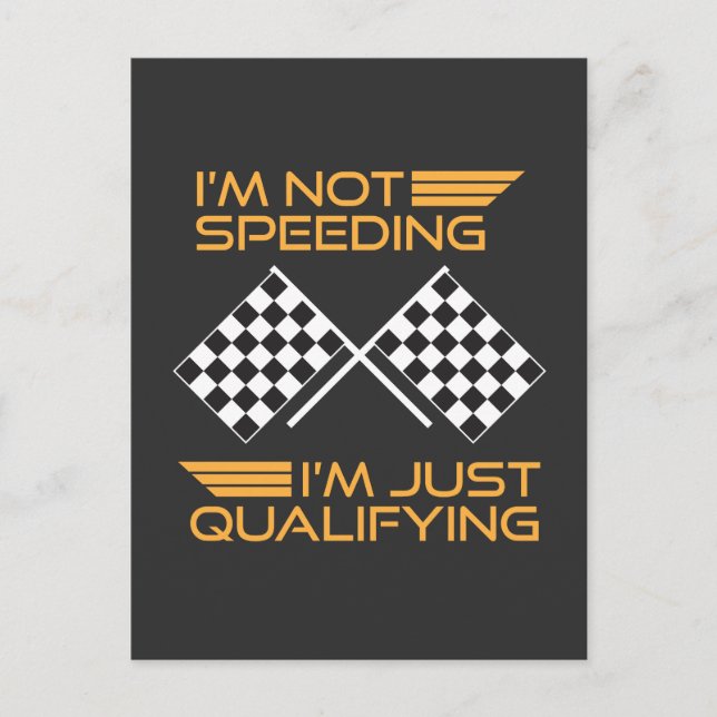 Cartão Postal Qualificação de velocidade do Presente de Carro (Frente)