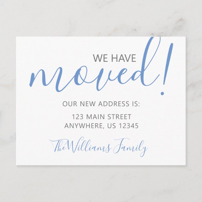 Cartão Postal Qualquer Cor - Nome em Script em Movimento (Frente)