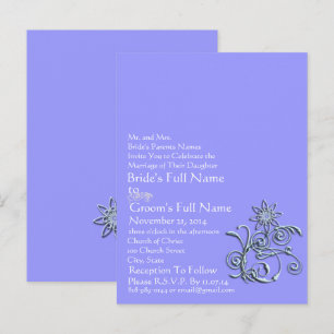 Cartão Postal Qualquer Cor Personalizada Azul Periwinkle Floral