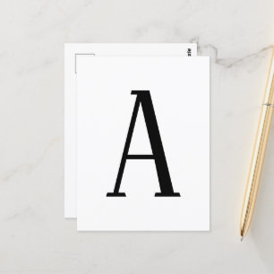 Cartão Postal Qualquer Letra Preto e Branco ou Cores DIY