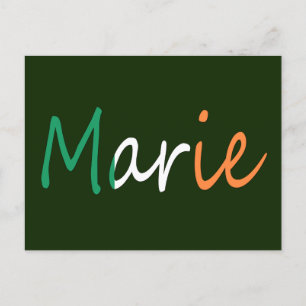 Cartão Postal Qualquer Nome Sobreposto na Pccnt Irish Flag