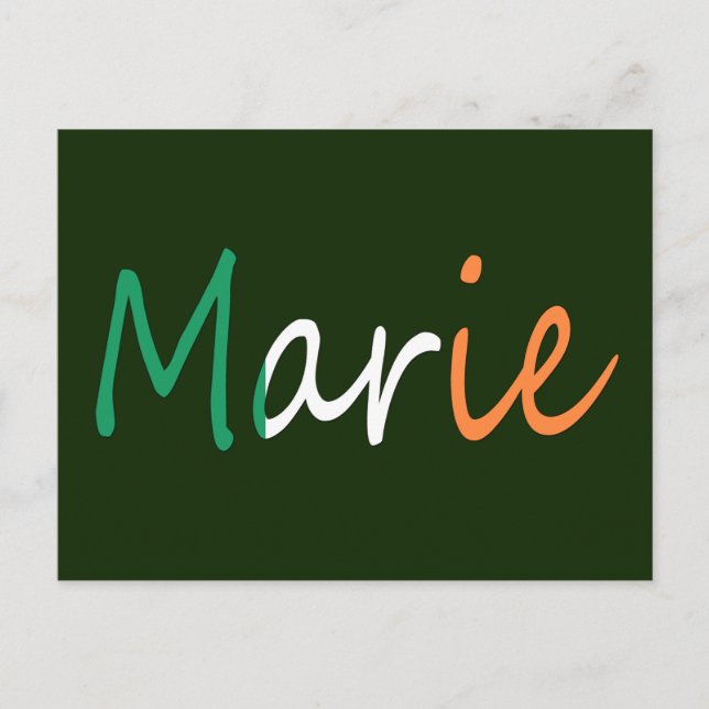Cartão Postal Qualquer Nome Sobreposto na Pccnt Irish Flag (Frente)