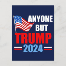 Qualquer Um, Exceto Trump 2024 Azul Político Engra