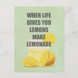 Cartão Postal Quando a vida te dá limões, faça aspas de limonada
