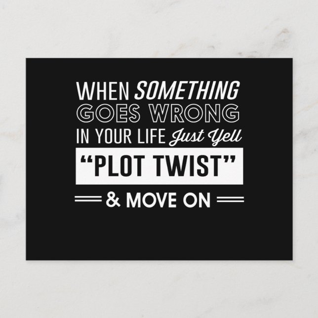 Cartão Postal Quando Algo Dá Errado na Sua Vida, Apenas Grite (Frente)