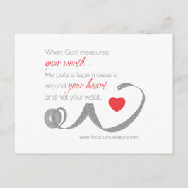 Cartão Postal Quando Deus Mede Seu Valor