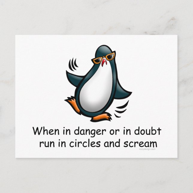 Cartão Postal Quando em perigo ou em dúvida (Frente)