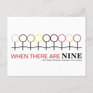 Cartão Postal Quando há nove citações de Ginsburg RBG