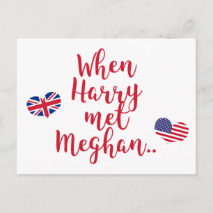 Cartão Postal Quando Harry conheceu Meghan   Casamento Real Dive