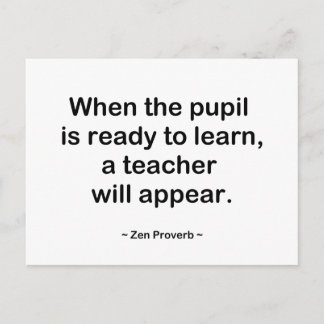 Cartão Postal Quando o aluno estiver pronto