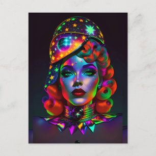 Cartão Postal Quando o preto pousou em vermelho - Ken Gage Art