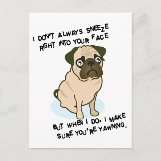 Cartão Postal Quando os cachorros espirram